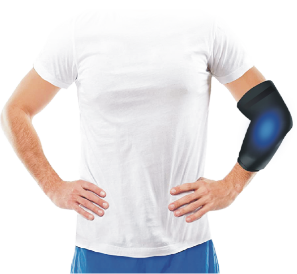 Albuestøtte med Kølende Support albuestøtte, tennisalbue, kølende support, varmebehandling, kuldebehandling, smerter, kløe, eksem, insektstik">